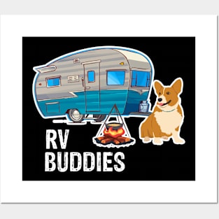 Corgi Dog Rv Buddies Pet Lovers Funny Camping Camper Posters and Art